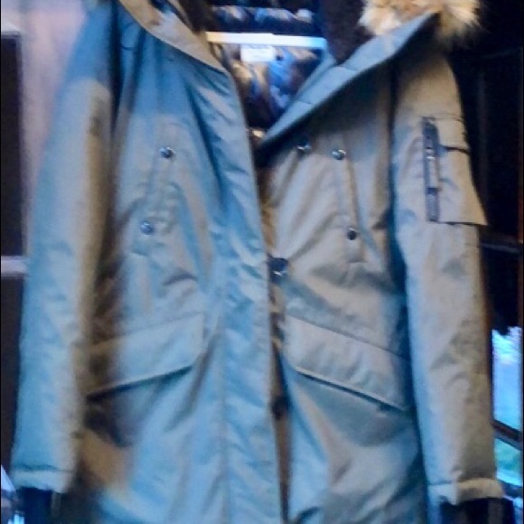 Urban Outfitters Slimfit Down-filled Parka Olive - Picture 5 of 7